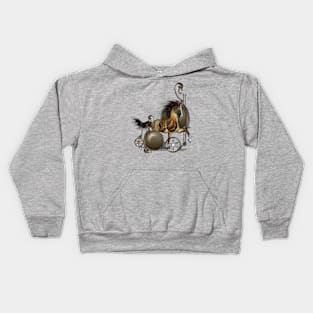 Wonderful steampunk horse Kids Hoodie